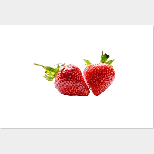 Two  fresh strawberrys Wall Art by Russell102